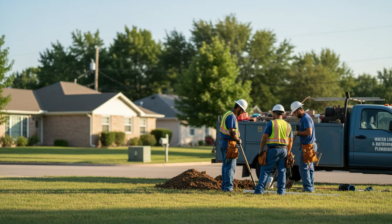 Residential water line and bathroom plumbing service in Eunice, NM